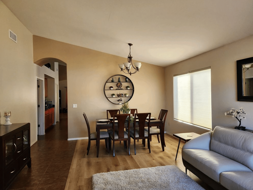 Dining Room Repaint Tucson Full dining room repaint with neutral tones in Tucson home.