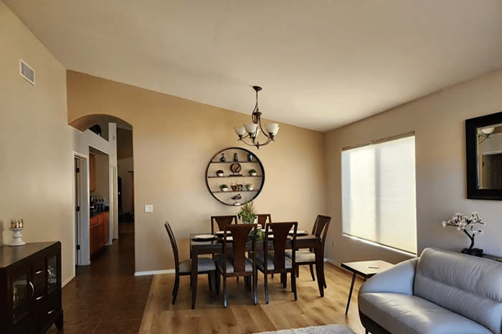Tucson dining room freshly painted with warm, modern colors.