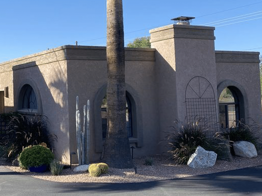 Trim and fascia freshly painted in Tucson